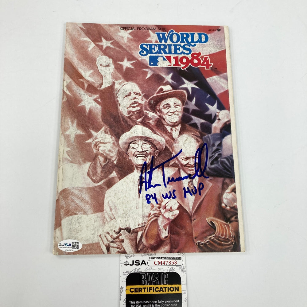 Alan Trammell "1984 W.S. MVP" Signed 1984 World Series Program JSA COA