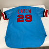 Rod Carew Signed Inscribed STATS Minnesota Twins Mitchell & Ness Jersey PSA DNA