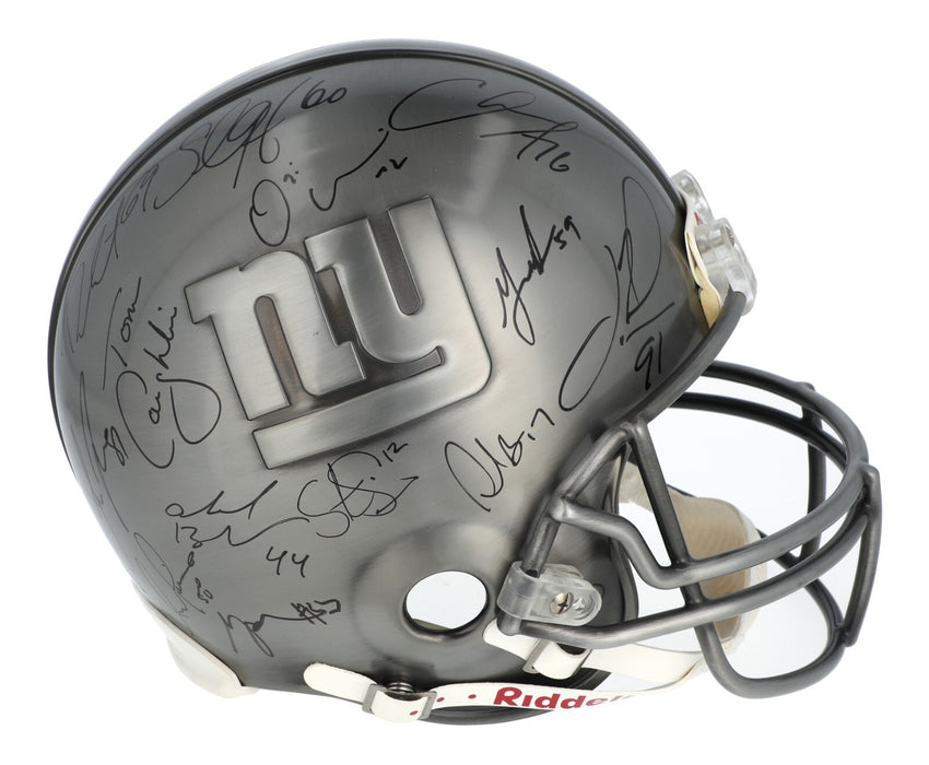 2007 New York Giants Super Bowl Champs Team Signed Full Size Helmet Steiner COA