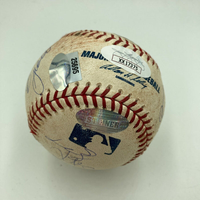 2007 Boston Red Sox World Series Champs Team Signed ALDS Game Used Baseball JSA