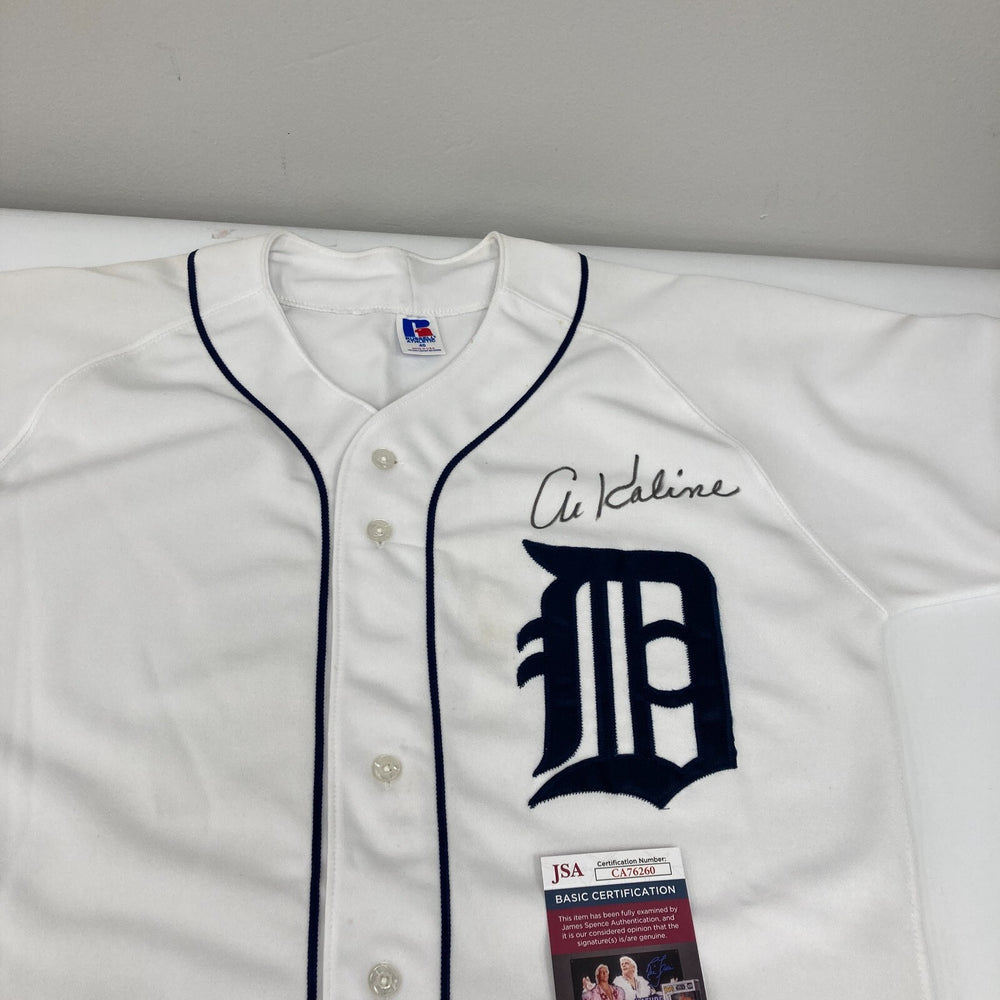 Al Kaline Signed Authentic Detroit Tigers Russell Jersey JSA COA