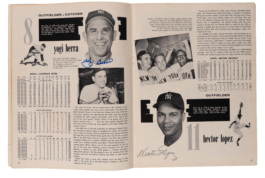 Mickey Mantle 1962 New York Yankees Team-Signed Yearbook JSA COA