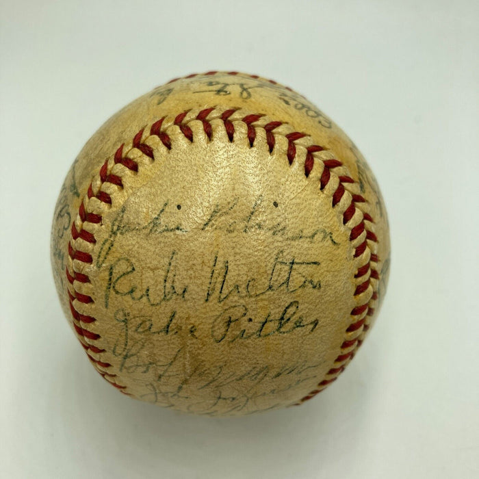 Jackie Robinson Rookie 1947 Brooklyn Dodgers Team Signed Baseball JSA COA