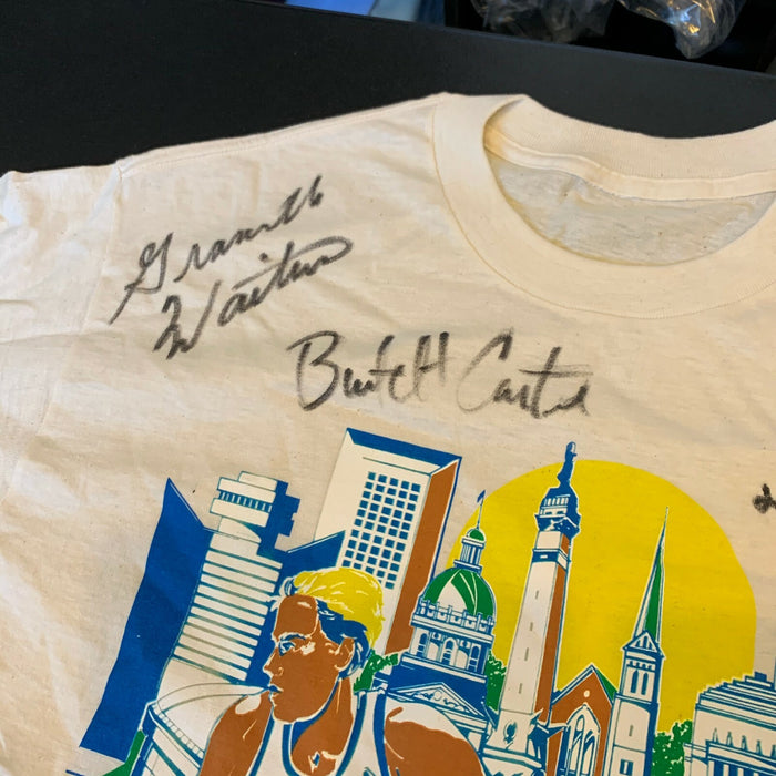 Indiana Pacers 1984 Ohio State Rookies Signed Shirt Carter Williams & Waiters