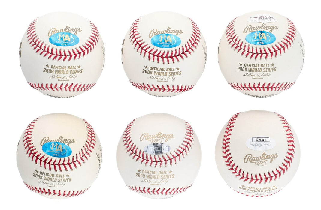2009 New York Yankees WS Champs Team Signed Baseball Collection 42 Balls JSA COA