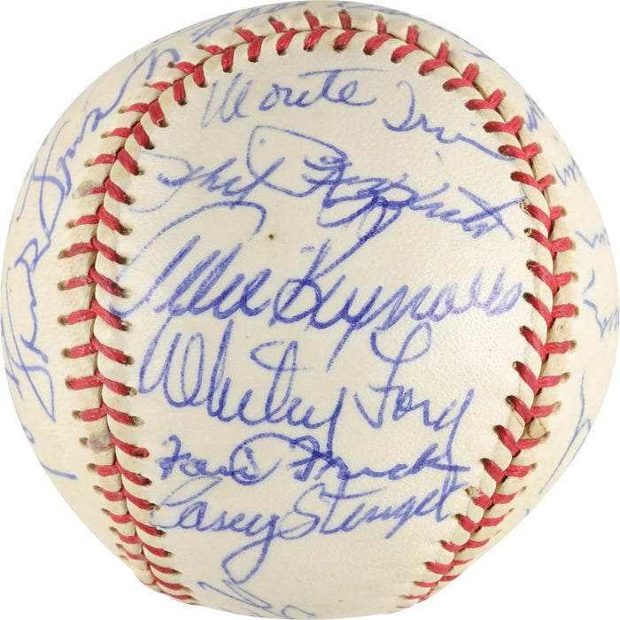 Joe Dimaggio Pie Traynor George Weiss HOF Multi Signed Baseball SGC COA