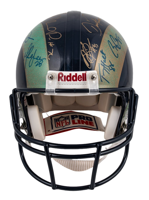 1999 St. Louis Rams Super Bowl Champs Team Signed Authentic Helmet Beckett COA