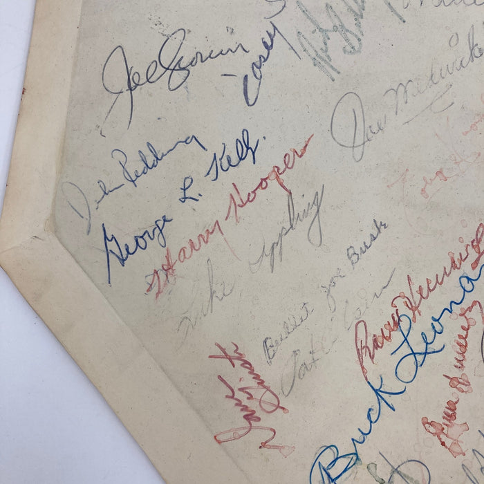 Incredible 1970's HOF Multi Signed Home Plate 67 Sigs Satchel Paige Beckett COA