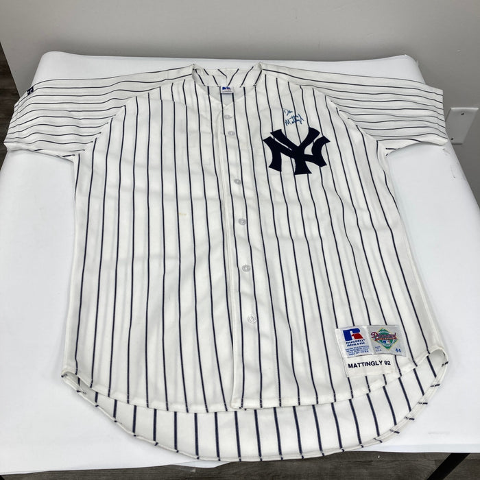 Don Mattingly Signed 1992 New York Yankees Game Model Russell Jersey JSA COA