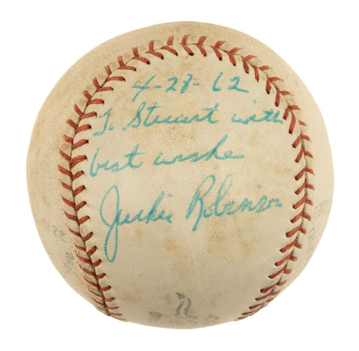 Jackie Robinson 1962 Single Signed Baseball JSA COA