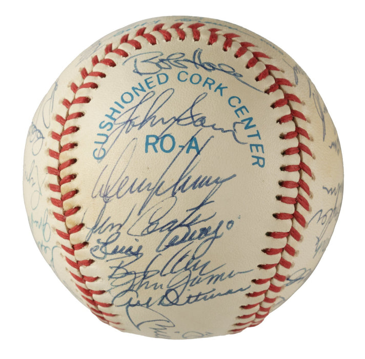 1961 New York Yankees World Series Champs Team Signed Baseball Mickey Mantle JSA