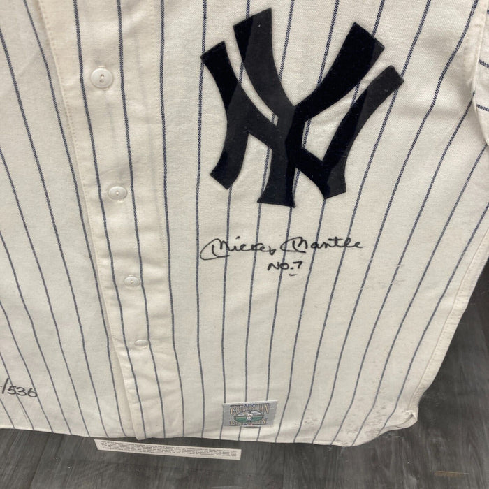 Magnificent Mickey Mantle Upper Deck UDA Signed Jersey, Hat & Baseball Display