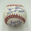 John Sterling Signed Heavily Inscribed STAT Baseball JSA COA RARE!