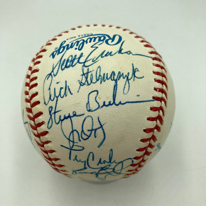 1991 Minnesota Twins World Series Champs Team Signed Baseball JSA COA 31 Sigs