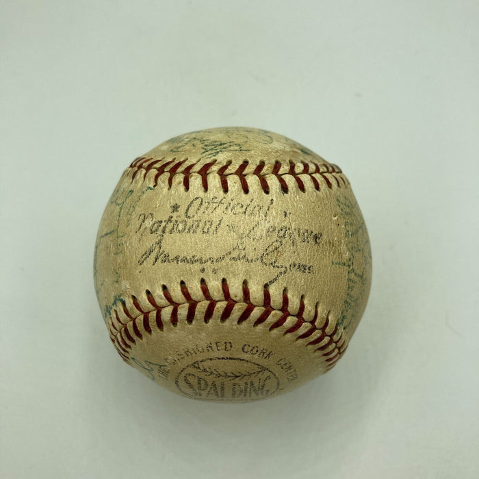 Cy Young Ed Walsh Lefty Grove Mickey Cochrane HOF Multi Signed Baseball JSA COA