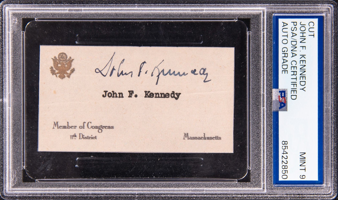 President John F. Kennedy JFK Signed Congressional Card PSA DNA Certified