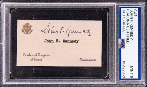 President John F. Kennedy JFK Signed Congressional Card PSA DNA Certified