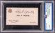 President John F. Kennedy JFK Signed Congressional Card PSA DNA Certified