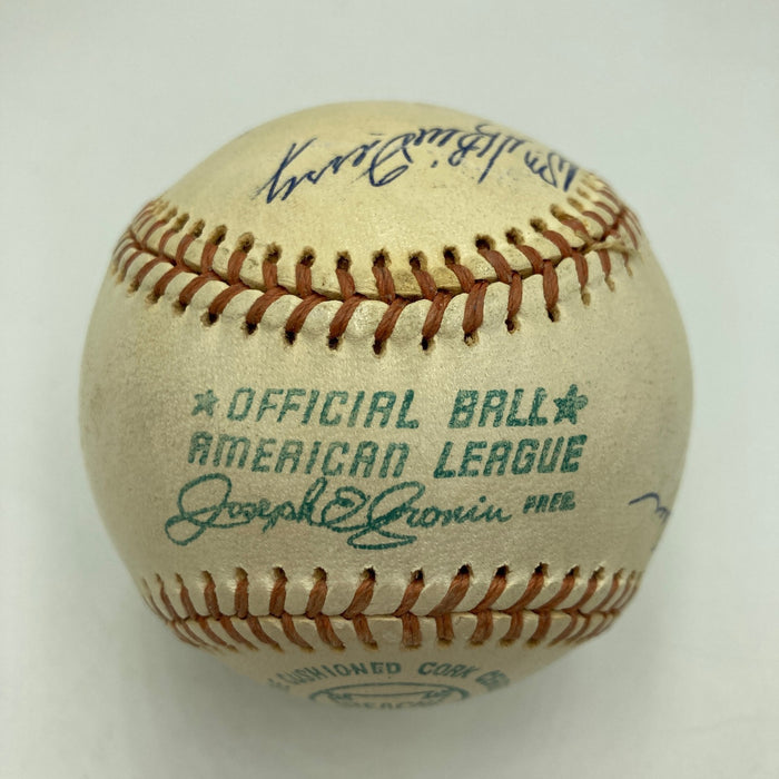 Hall Of Fame Multi Signed Baseball Harry Hooper Joe Medwick Lefty Grove JSA COA