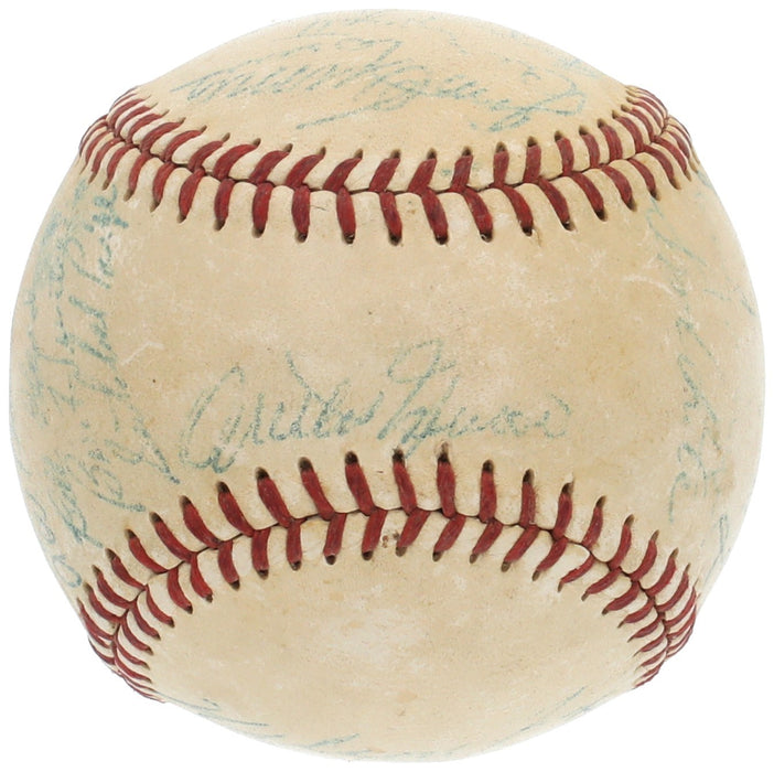 1953 All Star Game Team Signed Baseball Mickey Mantle Satchel Paige JSA COA