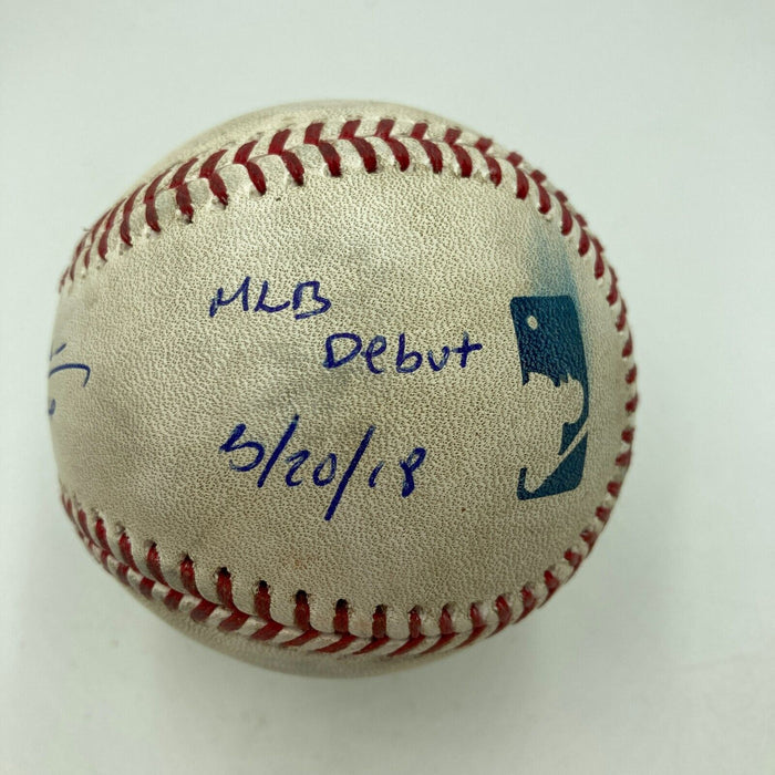 Juan Soto MLB Debut May 20, 2018 Signed Game Used Baseball MLB & JSA COA MINT 9