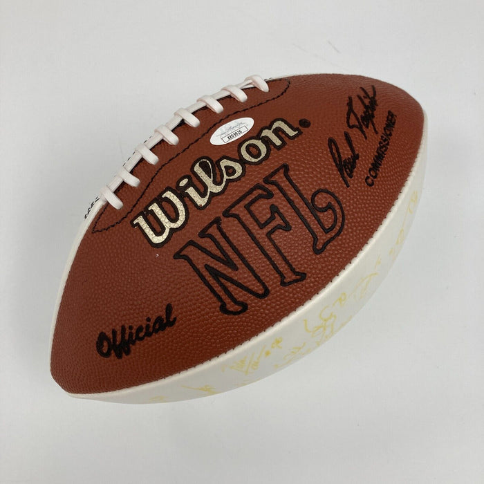 1995 Denver Broncos Team Signed Wilson NFL Football John Elway JSA COA