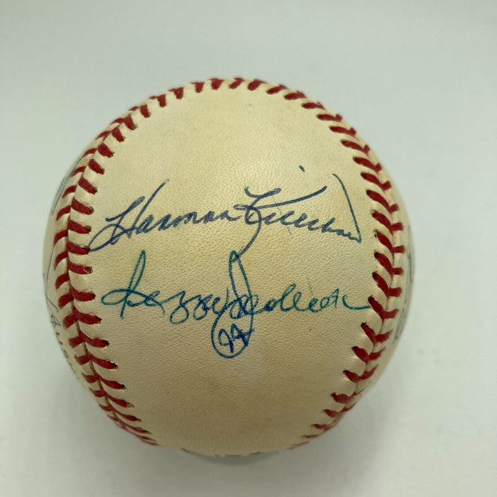 Mickey Mantle Willie Mays Hank Aaron 500 Home Run Signed Baseball PSA DNA