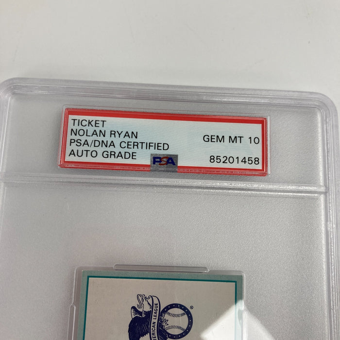 Nolan Ryan Signed Final Career Game Ticket PSA DNA 10 GEM MINT 9-22-1993