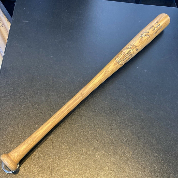 Rick Monday Signed 1970's Louisville Slugger Game Used Baseball Bat JSA COA