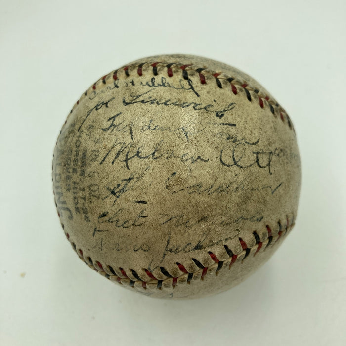 Roger Bresnahan & Mel Ott 1928 New York Giants Team Signed Baseball JSA COA