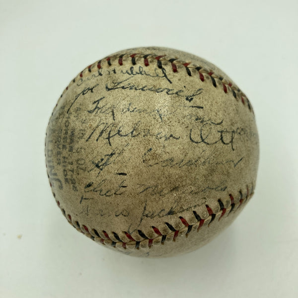 Roger Bresnahan & Mel Ott 1928 New York Giants Team Signed Baseball JSA COA