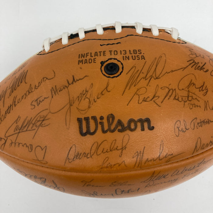 1969 Texas Longhorns National Champions Team Signed Football 55 Sigs Beckett COA