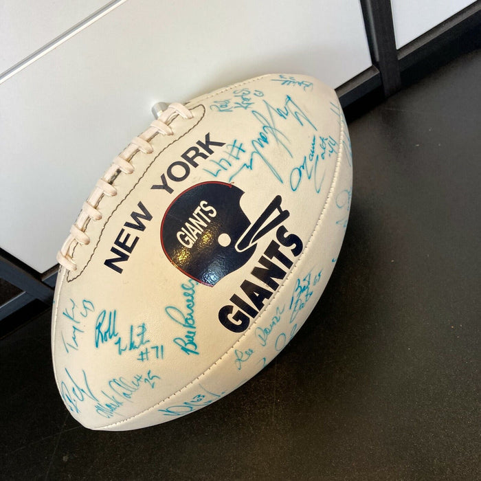1989 New York Giants Team Signed Auto Football 40 Sigs Lawrence Taylor JSA COA