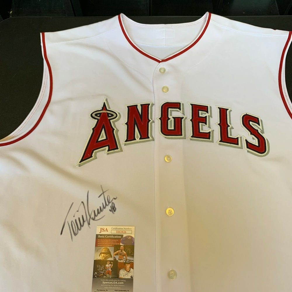 Torii Hunter Signed Authentic LA Anaheim Angels Game Model Jersey JSA COA