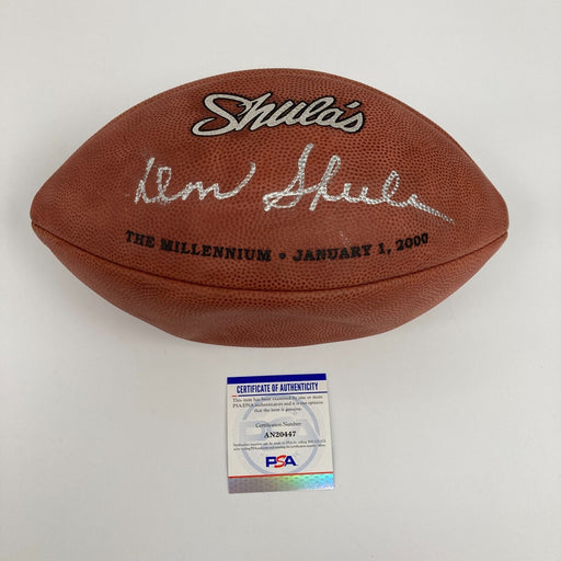 Don Shula Signed Authentic Wilson NFL Game Football PSA DNA COA