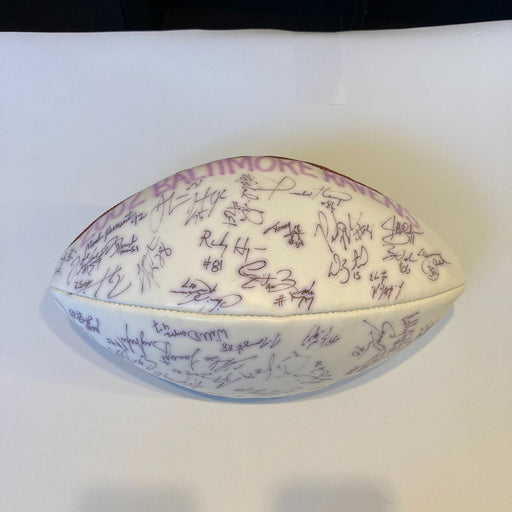 2002 Baltimore Ravens Team Signed Wilson NFL Football JSA COA #1