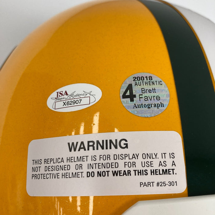 Bart Starr Brett Favre & Aaron Rodgers Signed Green Bay Packers Helmet JSA COA