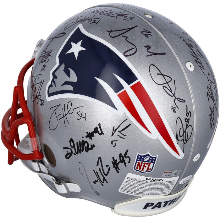 Tom Brady 2018 New England Patriots Super Bowl Champs Team Signed Helmet JSA COA
