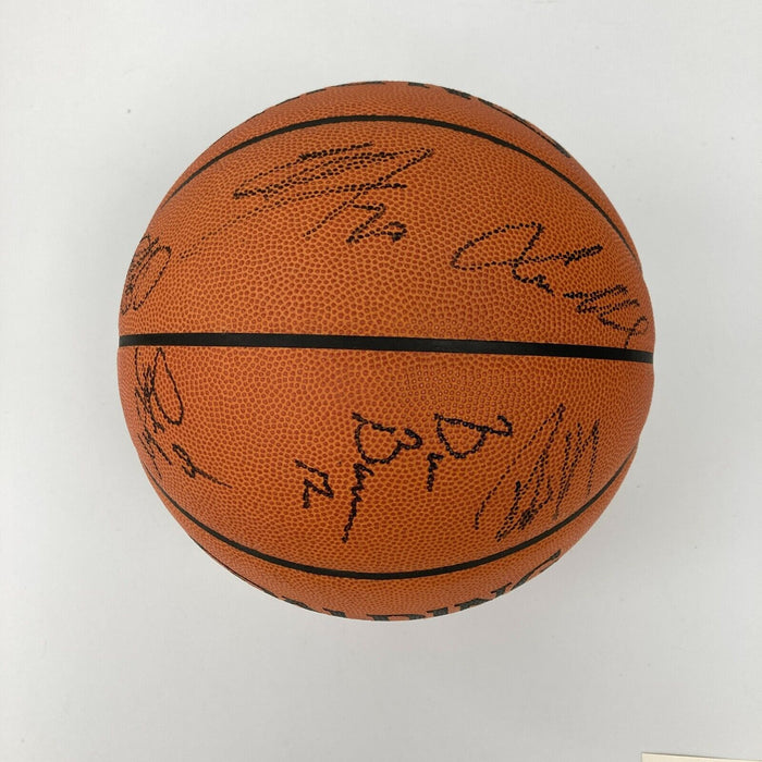 2006-07 San Antonio Spurs Champions Team Signed Basketball Tim Duncan JSA COA