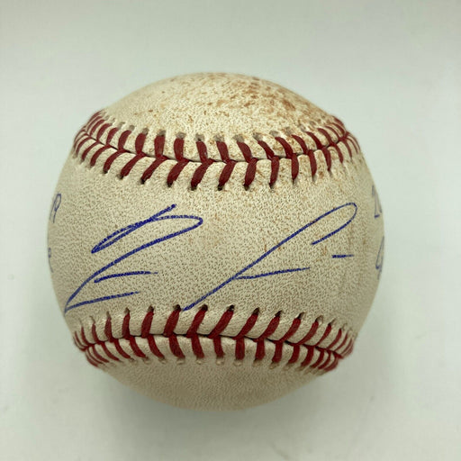 Ronald Acuna Signed 2019 NLDS Actual Hit Game Used Baseball Double JSA & MLB COA