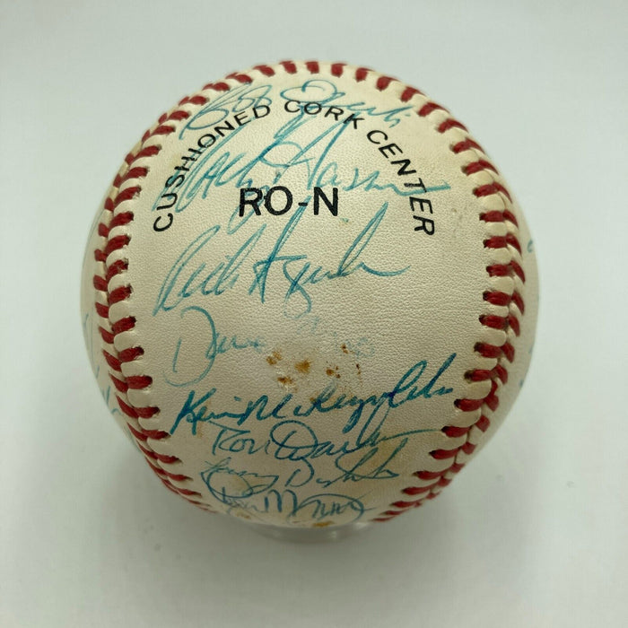 1987 New York Mets Team Signed National League Baseball Gary Carter JSA COA