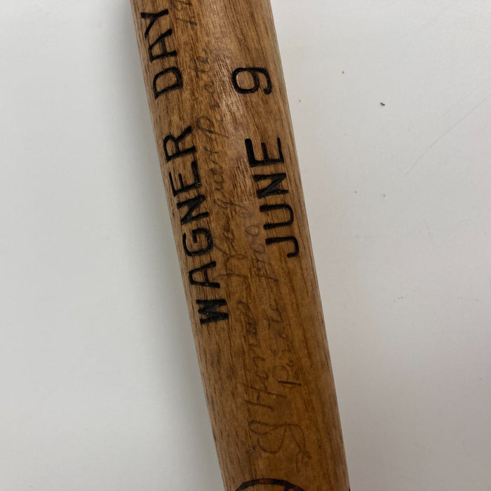 Honus Wagner Signed Louisville Slugger Honus Wagner Day Mini Baseball Bat JSA