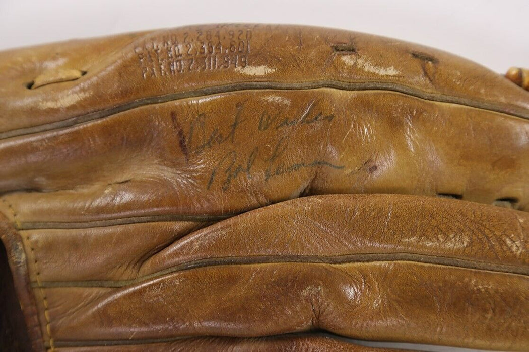 Bob Lemon Signed Game Used 1958 Rawlings Baseball Glove PSA DNA COA