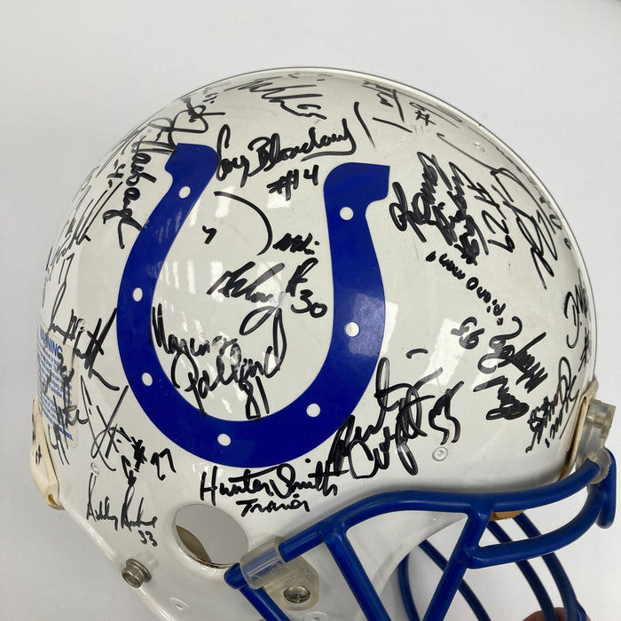 1995 Indianapolis Colts Team Signed Authentic Game Issued Helmet JSA COA