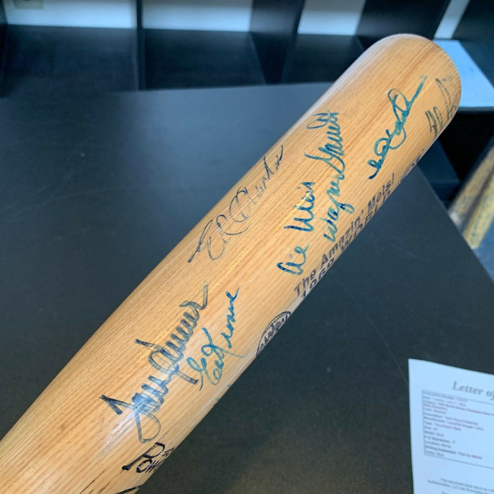 1969 New York Mets World Series Champs Team Signed Bat Nolan Ryan Tom Seaver JSA