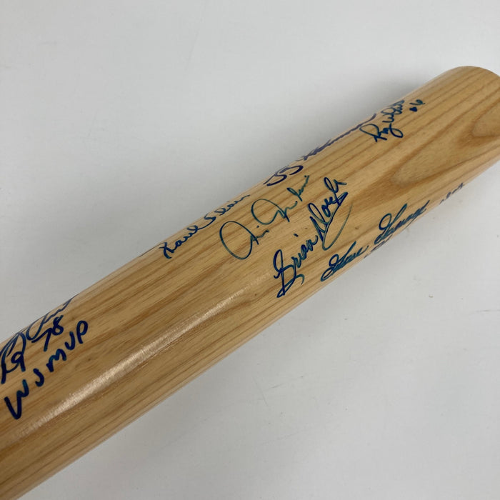 1978 New York Yankees World Series Champs Team Signed Baseball Bat PSA DNA COA