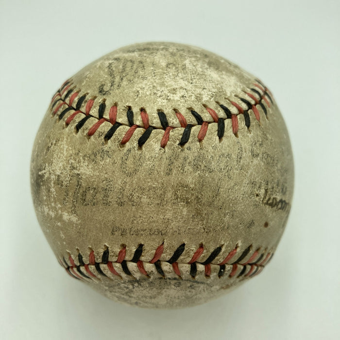 Christy Mathewson Single Signed 1918 National League Baseball PSA DNA & JSA COA