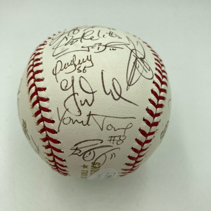 Rare 2007 Colorado Rockies NL Champs Team Signed World Series Baseball JSA COA
