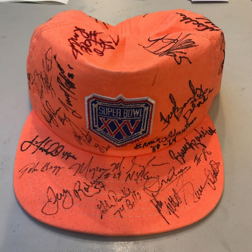 1991 Super Bowl XXV 21 Signed Autographed Hat Cap With Many Signatures