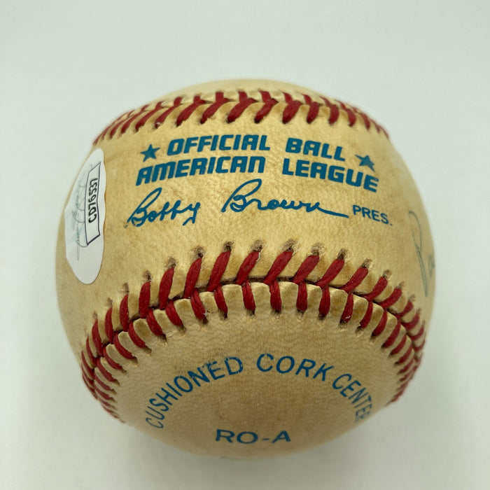 Augie Donatelli & Paul Pryor Umpire Signed American League Baseball JSA COA